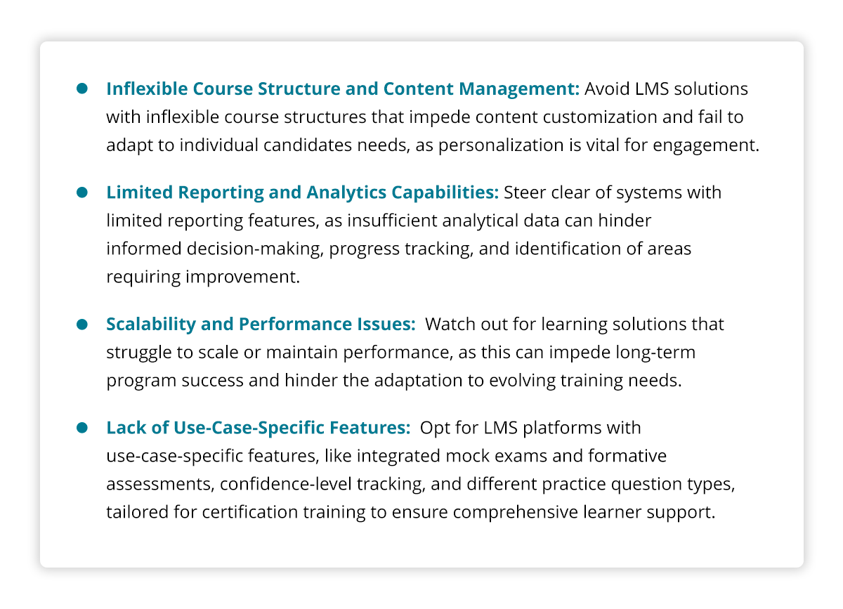 inline - common LMS issues